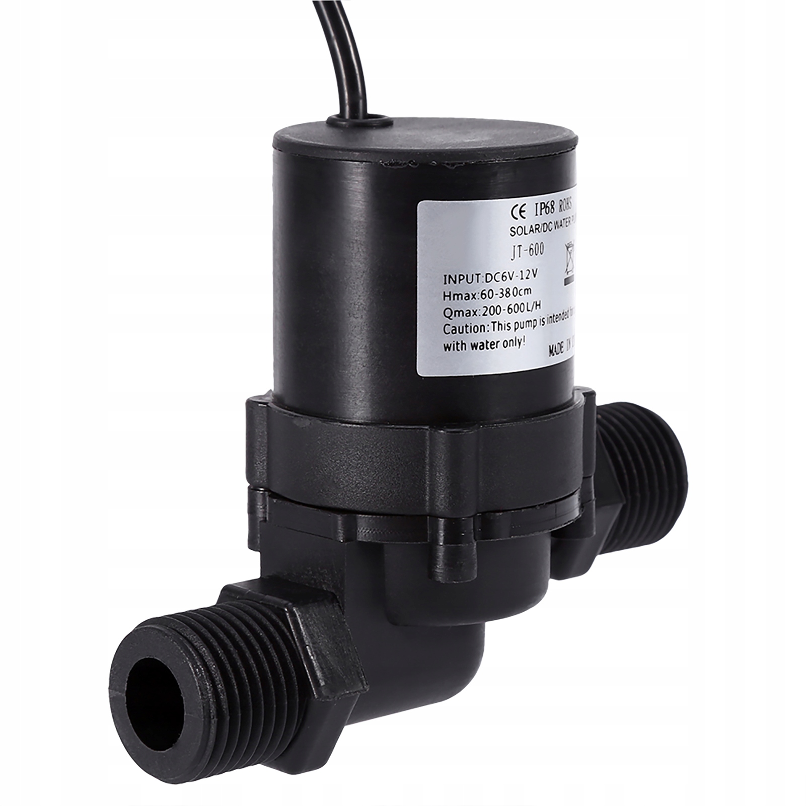 Solární Průtokové Čerpadlo Pro Kapalinovou Vodu 600 L/h 12 V