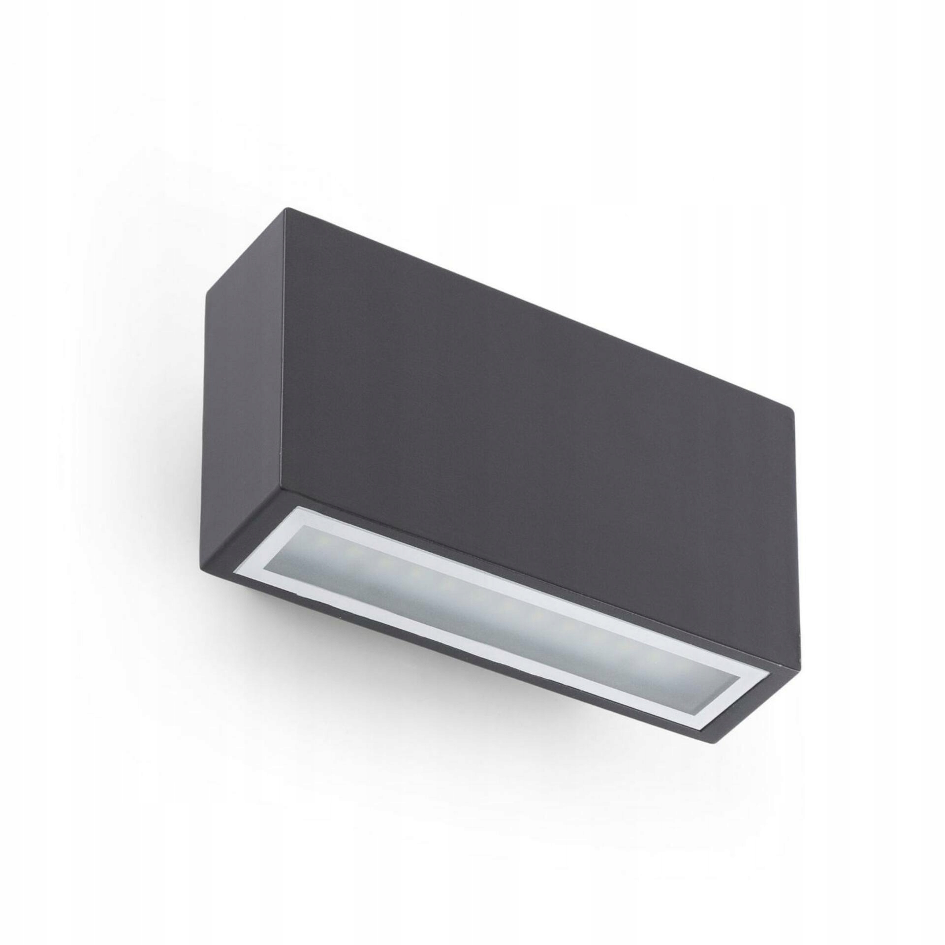 Led nástenná lampa Faro Tane tmavo šedá IP44, 7W, 3000K, 280lm, hliník