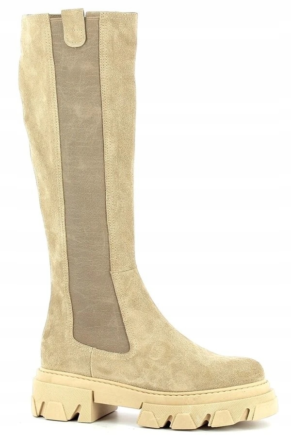 Carinii B5963 Kozačky Kozačky Semišová Kůže Béžová 40