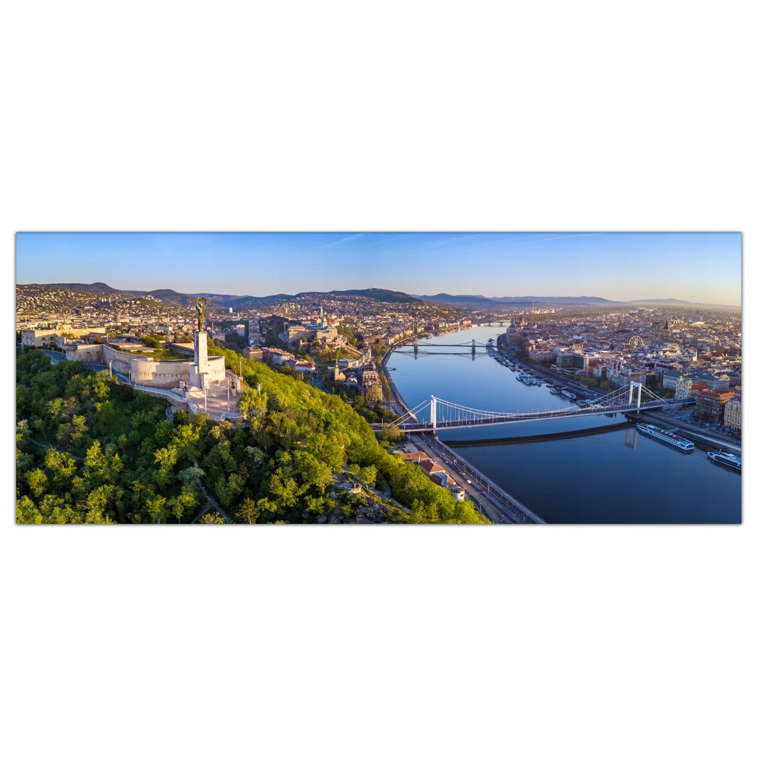 Obraz na skle Foto Mesto Rieka Krajina 125x50