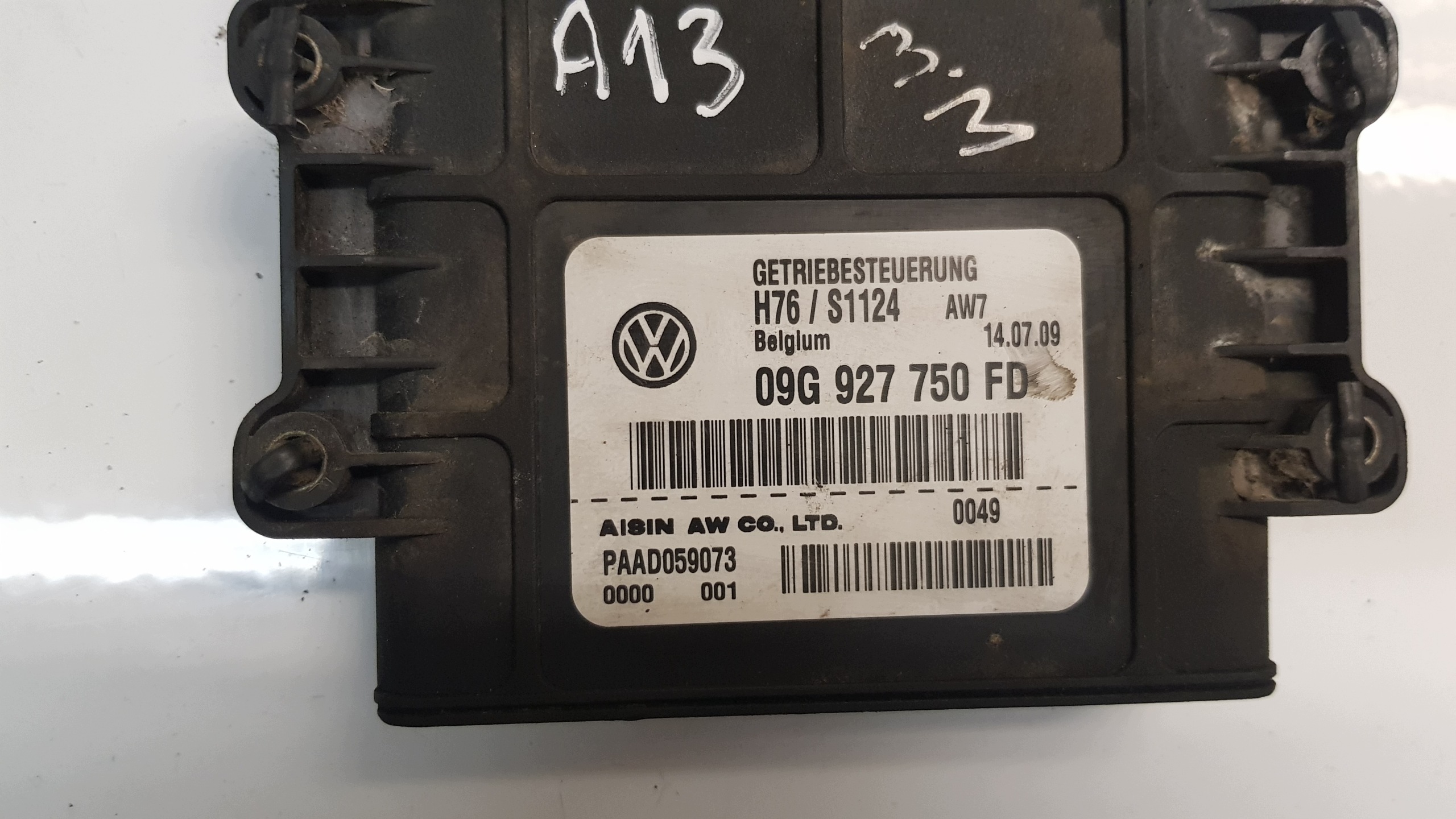 VW GOLF VII Computer Bedienteil Getriebe getriebe 09G927750FD