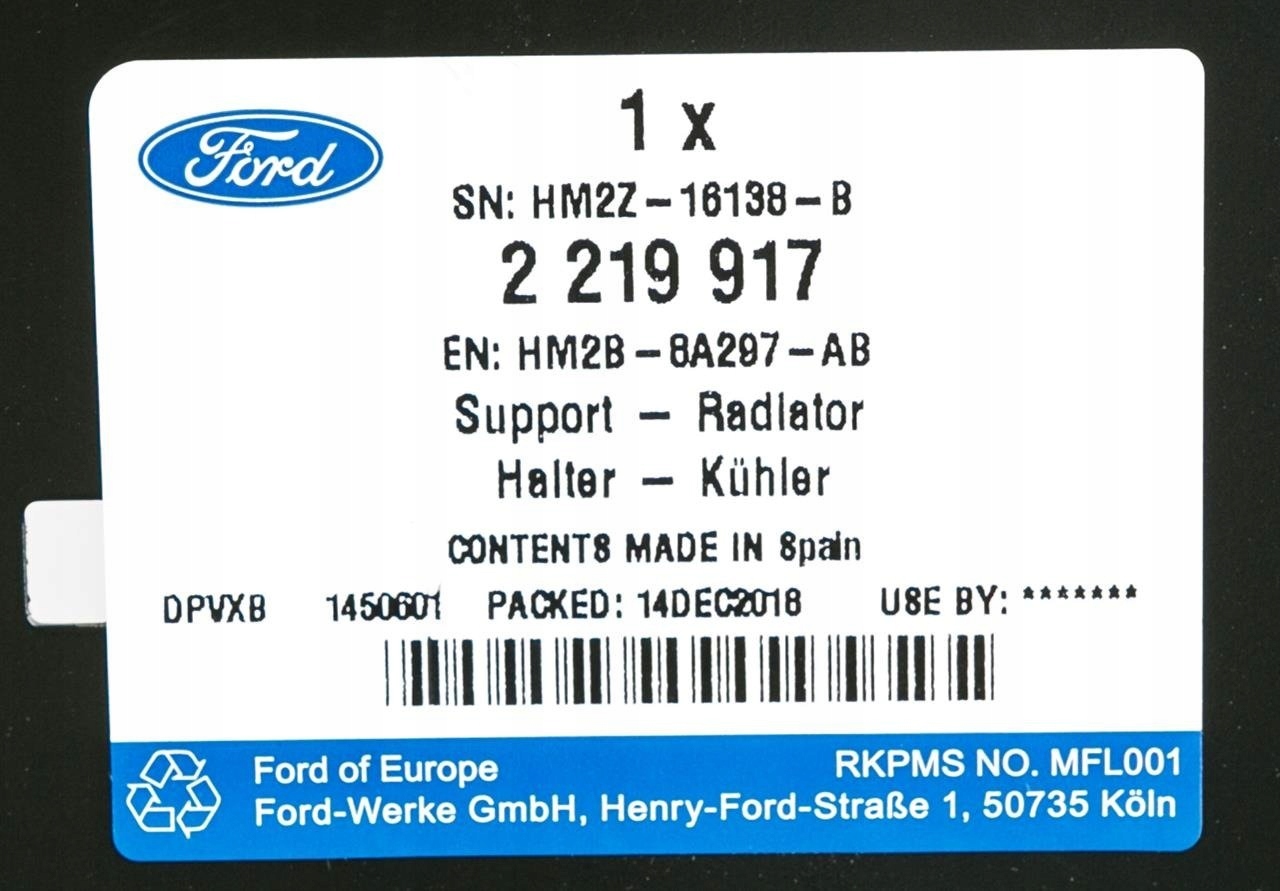 BELKA POD CHŁODNICĘ S-MAX / GALAXY 2015- FORD OE Producent części Ford OE