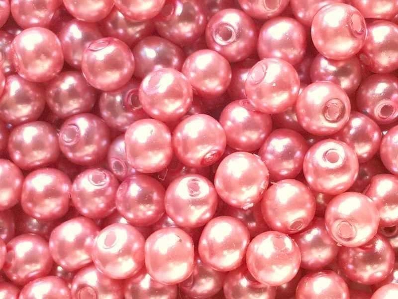 Perełki szklane woskowane 4 mm 100 szt Pe 11167