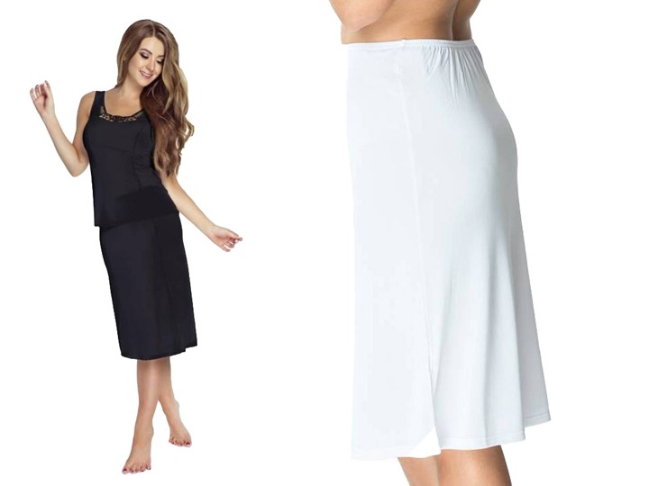 

Półhalka Duże Rozmiary Do Kolan Jedwabna Czarna 58