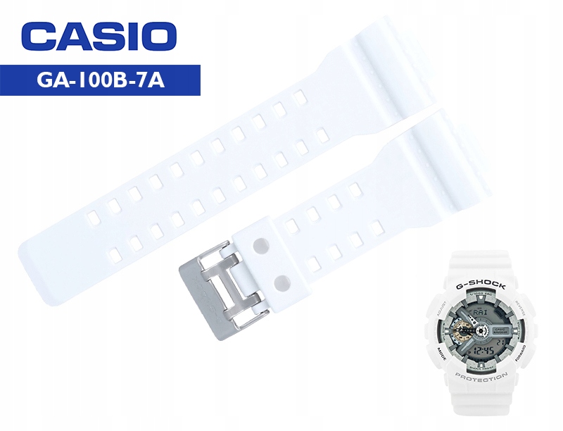 Originální pásek bezel Casio GA-100 GA-110 bílý matný