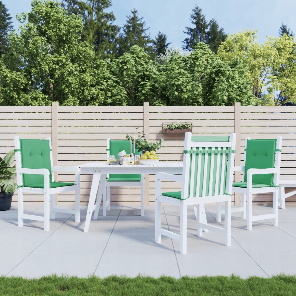 Petrashop Podušky na židli nízké opěradlo 4 ks zelené 100x50x3 cm oxford Z