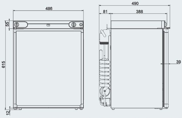 Lodówka absorpcja do kampera przyczep RF62 Dometic Numer katalogowy oryginału 9105203590