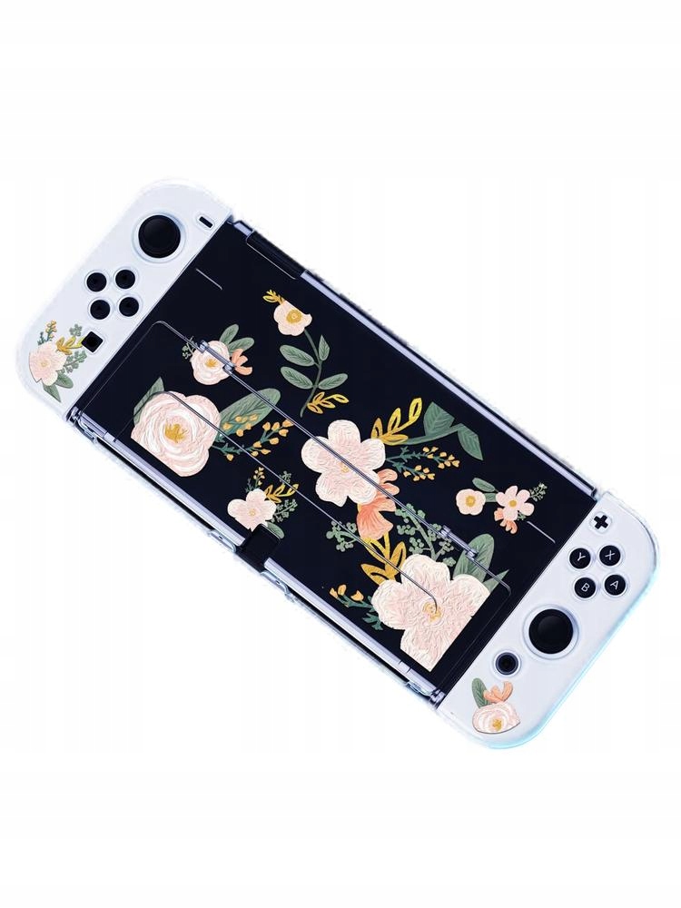 ETUI Z KWIATOWYM NADRUKIEM KOMPATYBILNE Z NINTENDO SWITCH OLED SHEIN Marka Inna