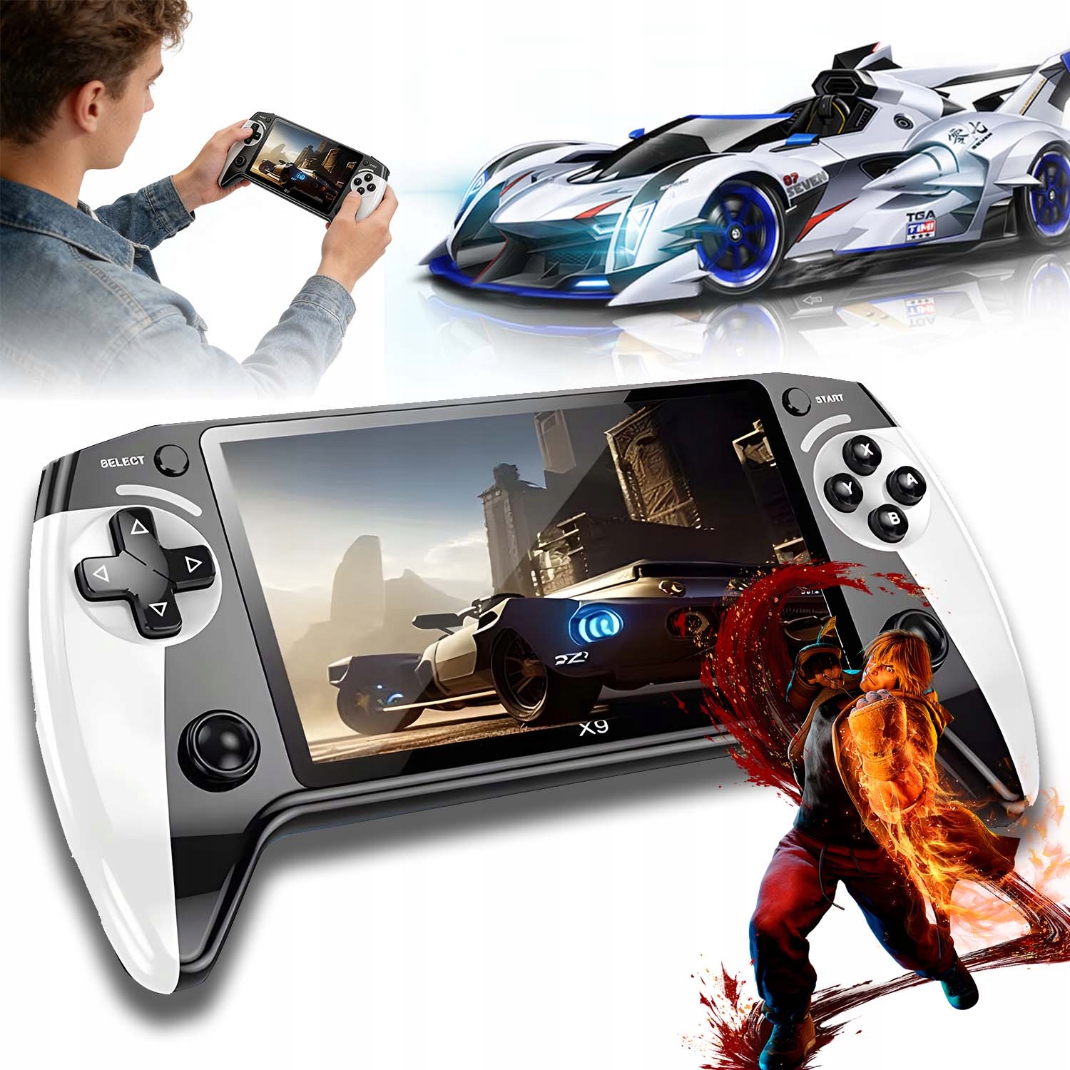 Emulator Konsoli Do Gier 5.5 Cali Ekran Hd Szybkie Ładowanie Type-c