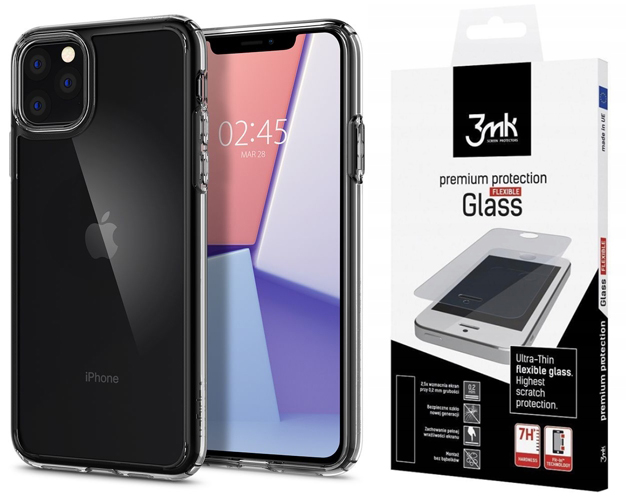 

Etui, do Iphone 11 Pro Max Spigen Ultra +Szkło 3MK