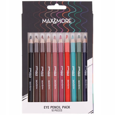 Pastelky na oči Max&more Sada 10 kusů různých