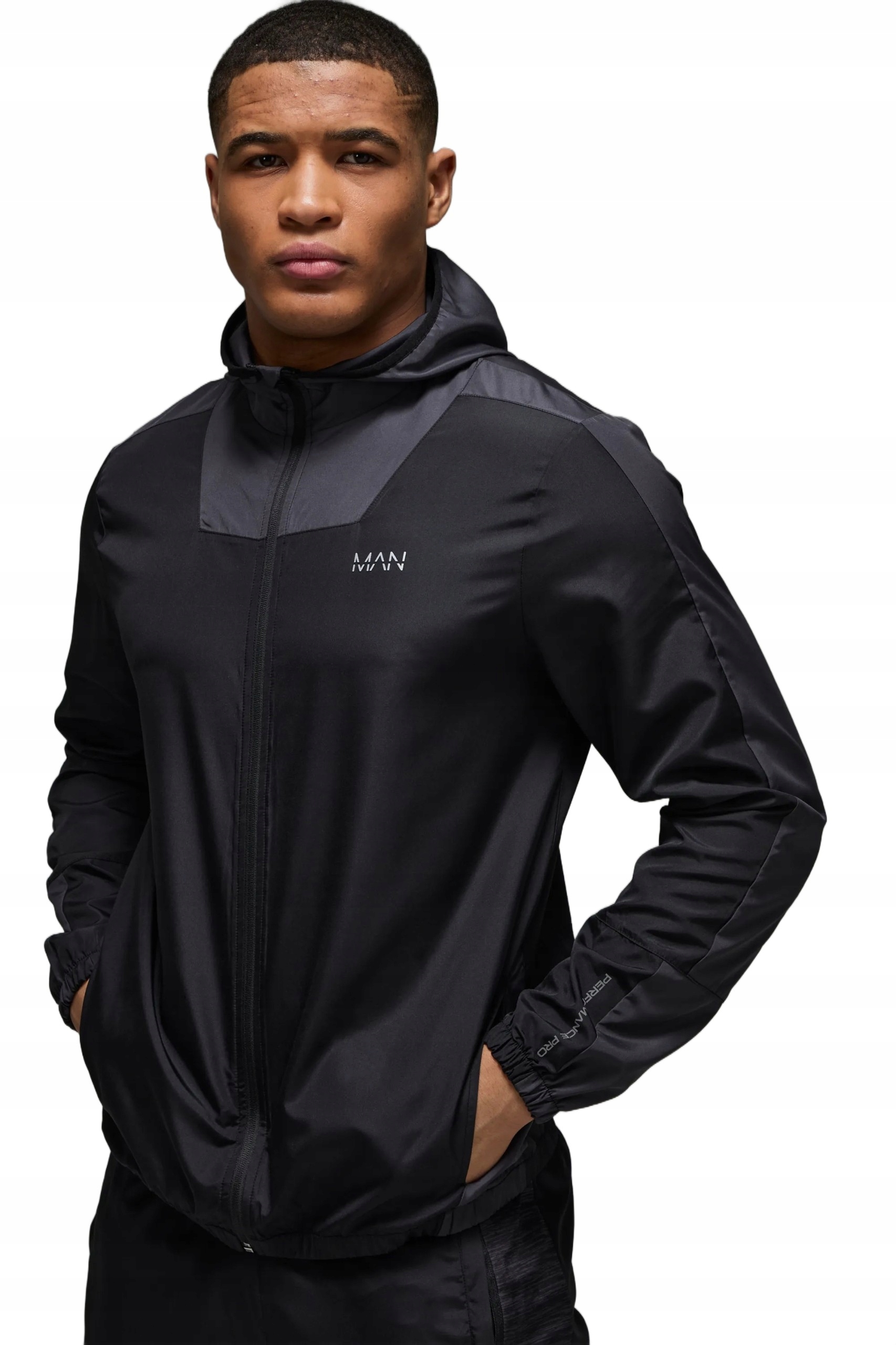 Boohooman Černá Pánská S Kapucí A Zipem M Z3A