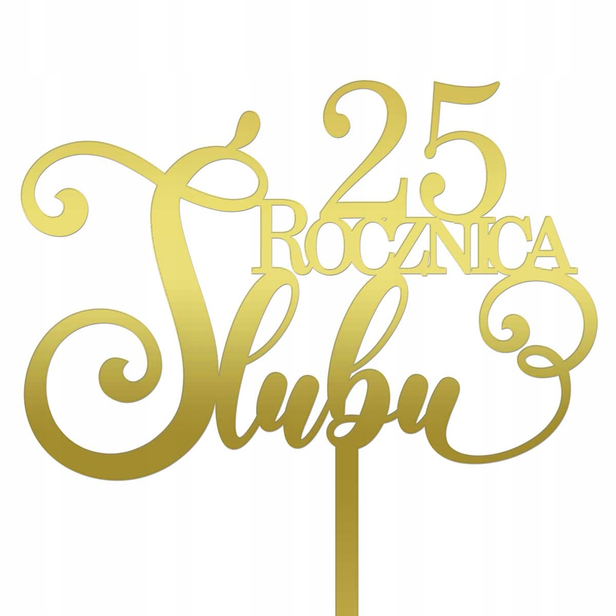 TOPPER NA TORT NAPIS ROCZNICA ŚLUBU LICZBA ZŁOTA