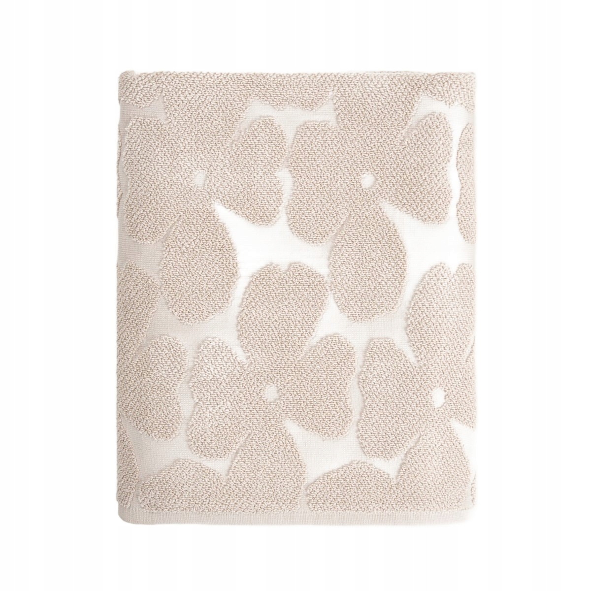 Ručník Flores béžový žakárový 100 x 150 cm Homla