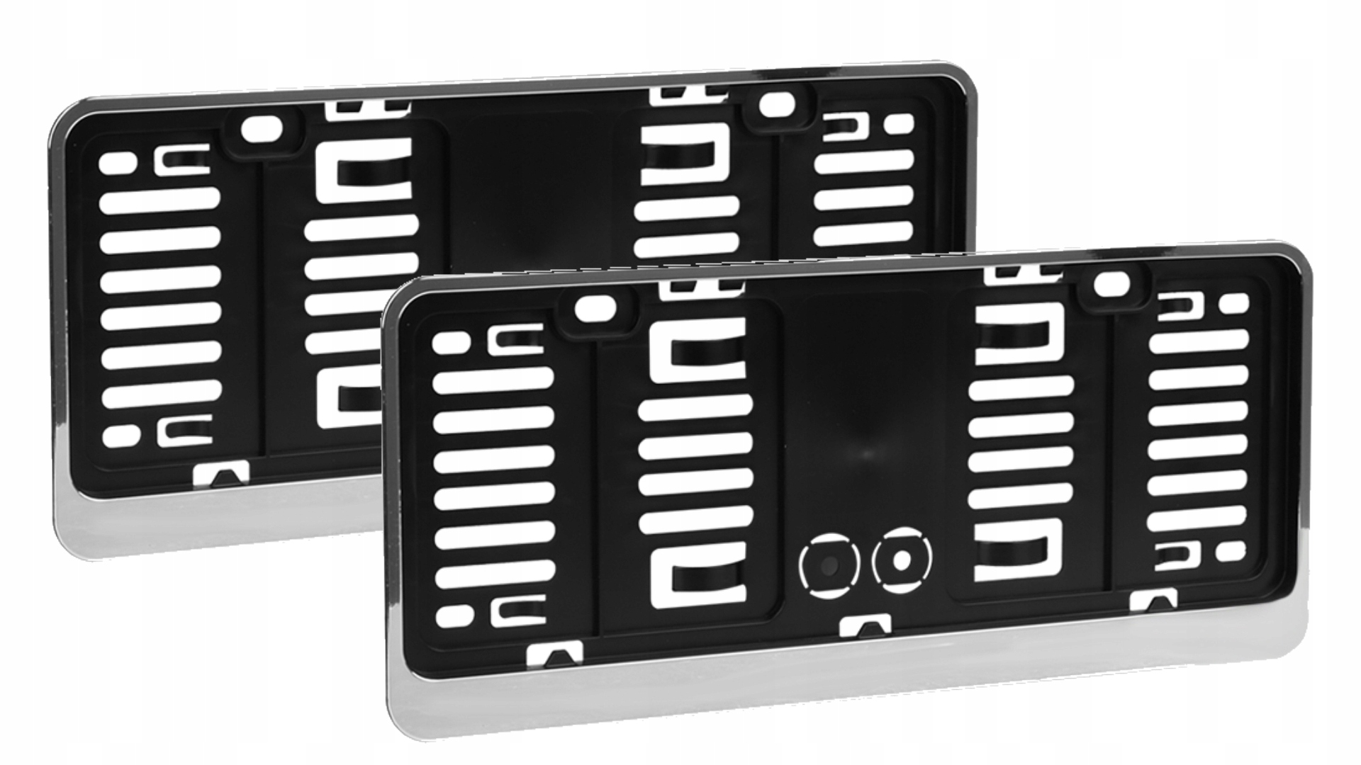 Ramki Pod Krótkie Małe Tablice Usa Japonia Chrom 305x114mm