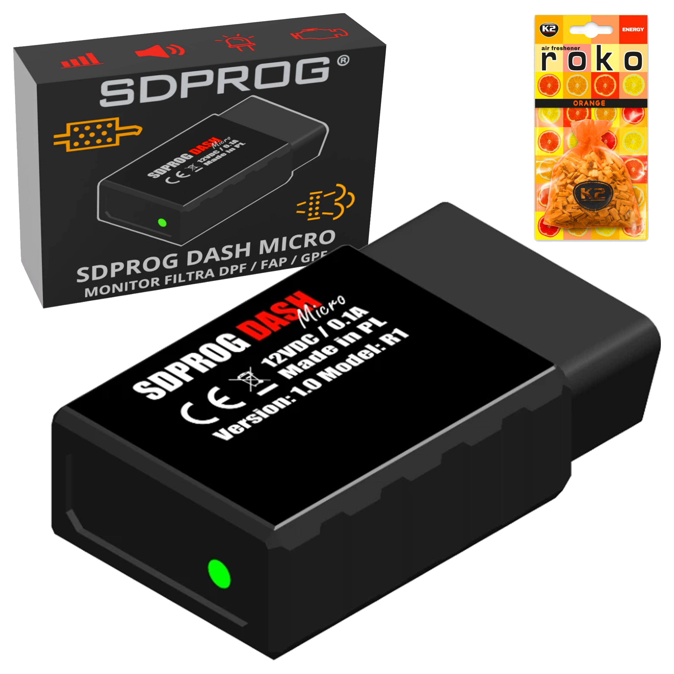 Monitor Filtra Dpf Sdprog Dash Micro Wskaźnik Zapchania OBD2 Renault Kadjar