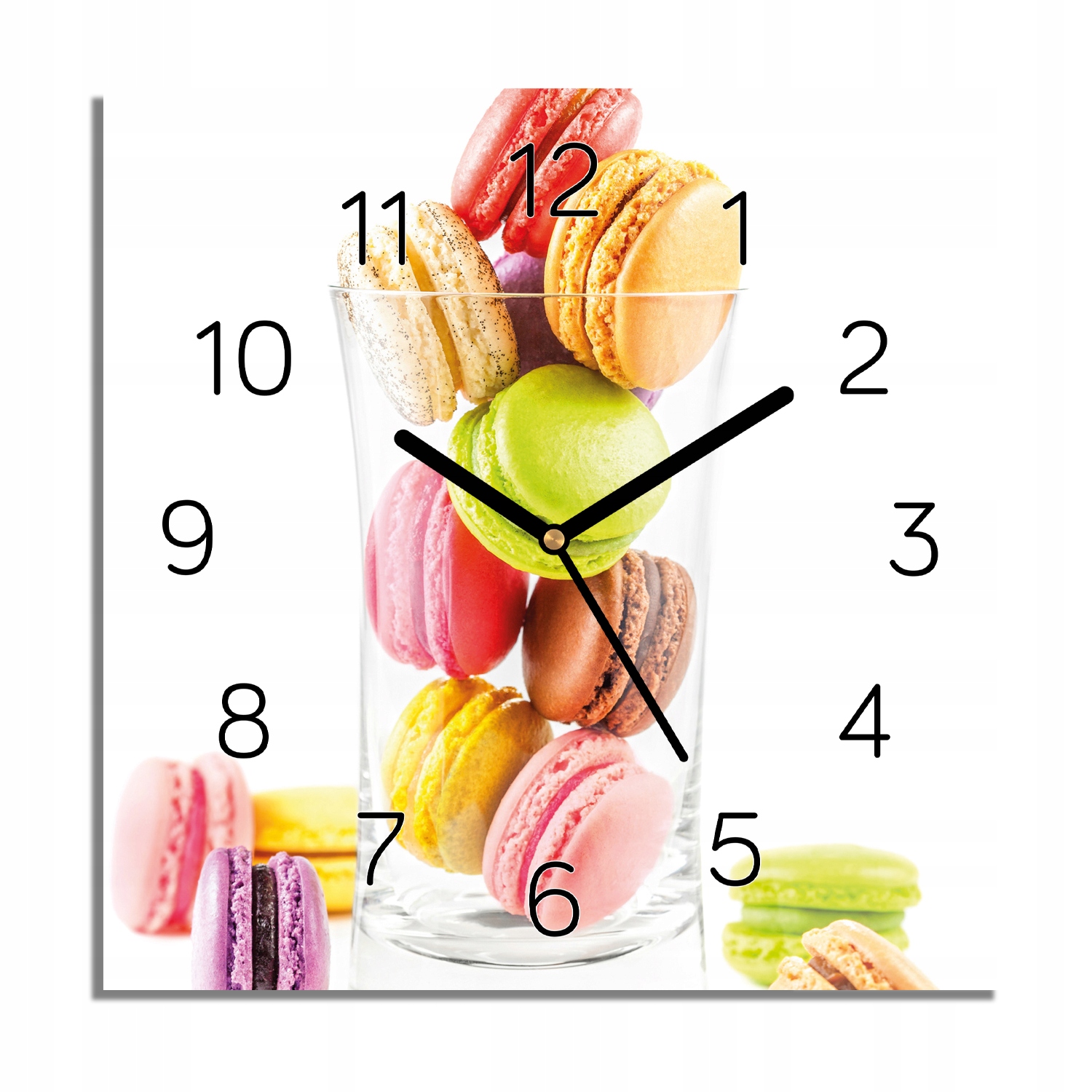 

Ciasteczka szklanka zegar na szkle do kuchni 30x30