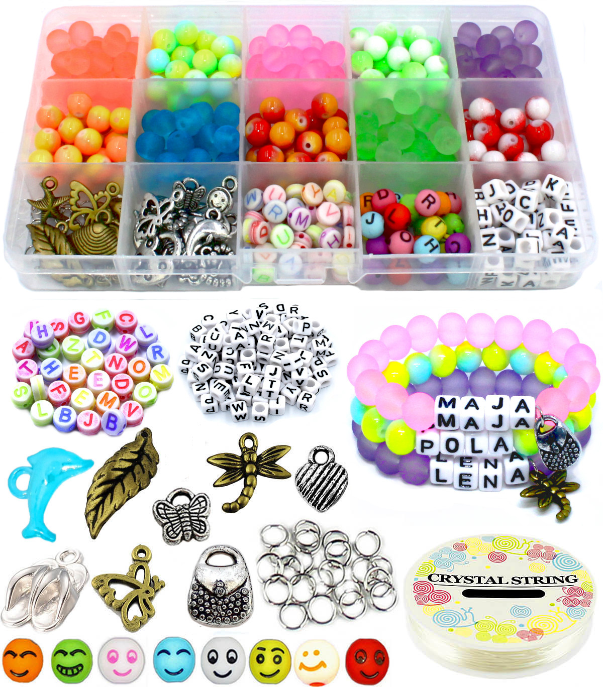 

Imienny Zestaw Koralików Do Robienia Bransoletek