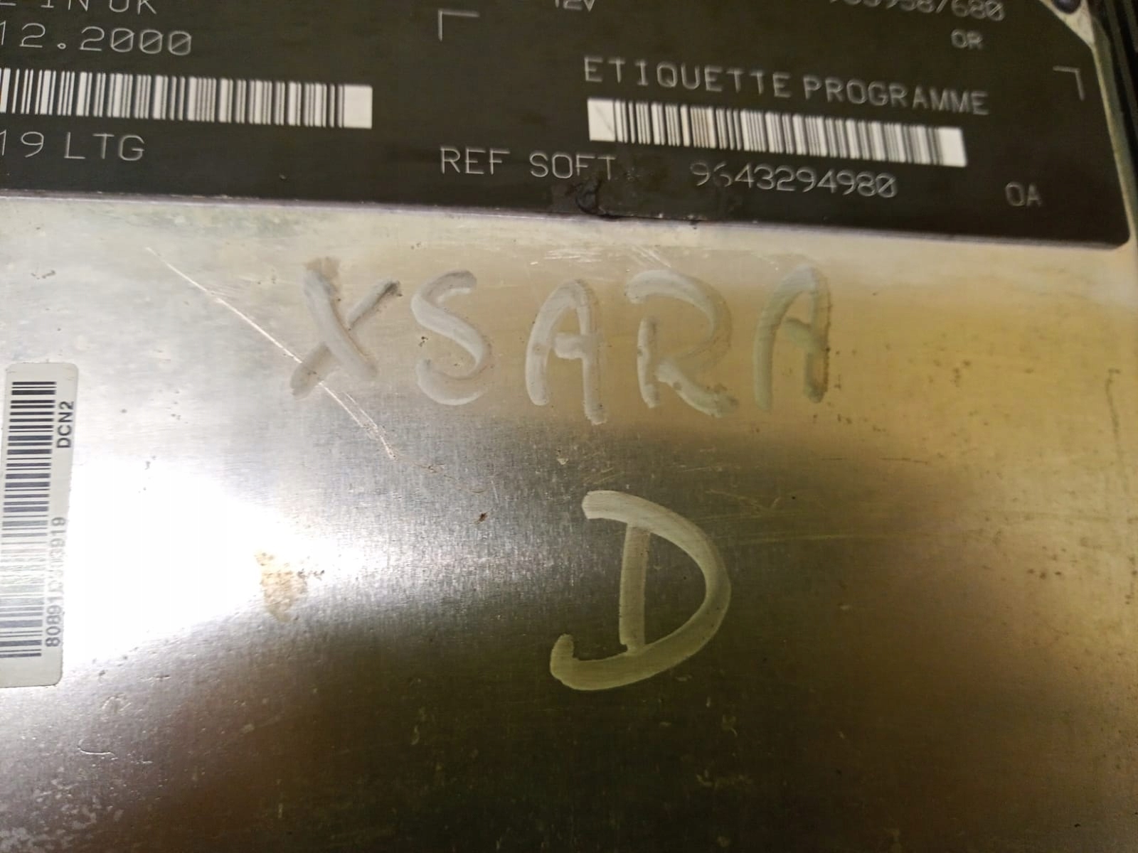 CITROEN XSARA 1.9 D control unit of the engine 9643294980