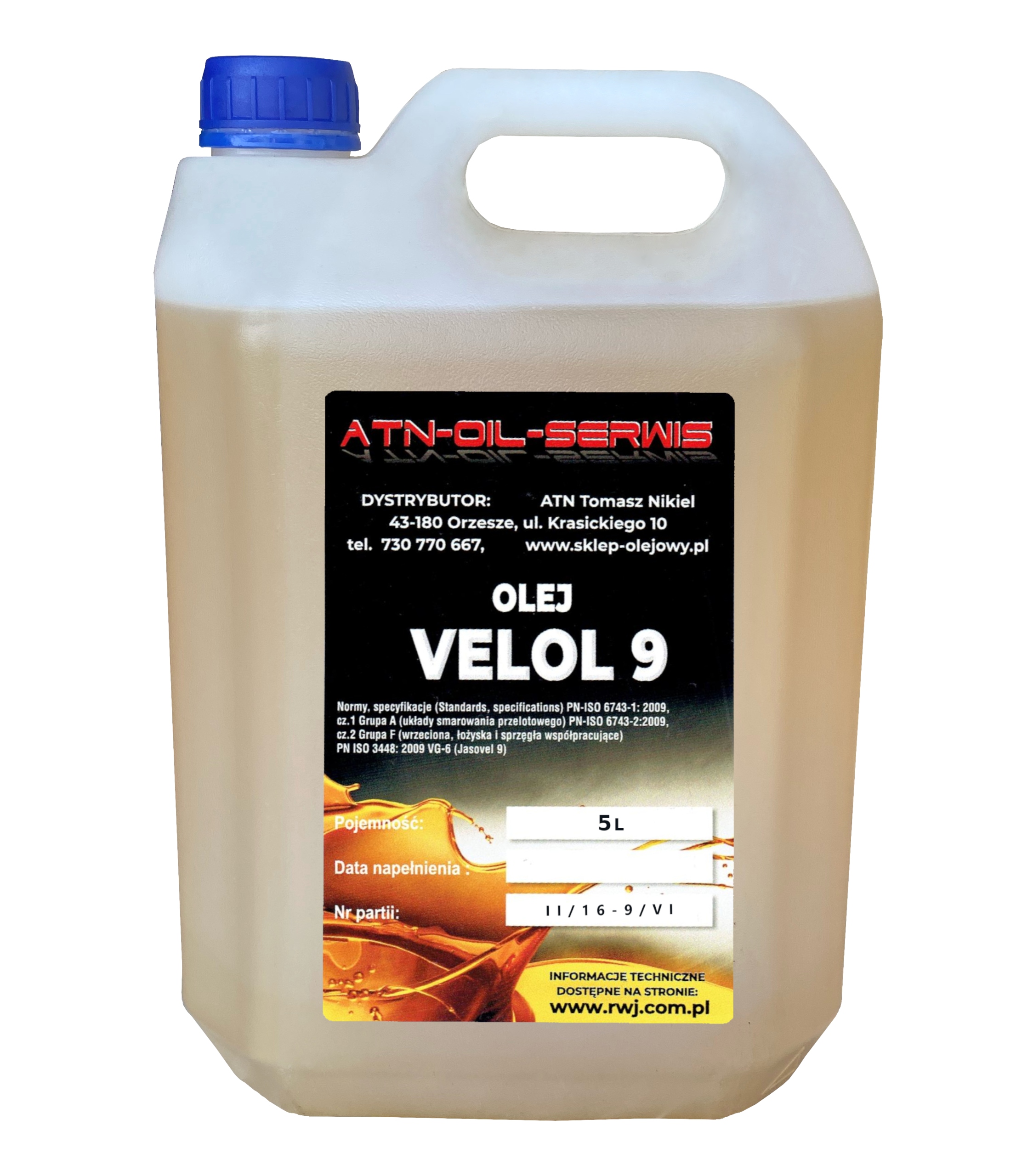 OLEJ MASZYNOWY VELOL 9 5 L