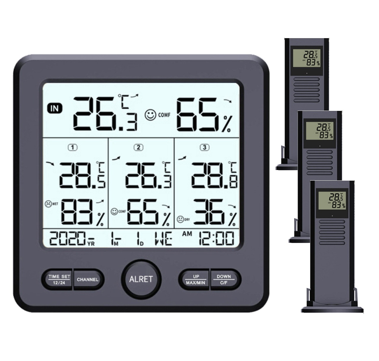 Meteorologická stanice s LCD obrazovkou a digitálním vnitřním teploměrem