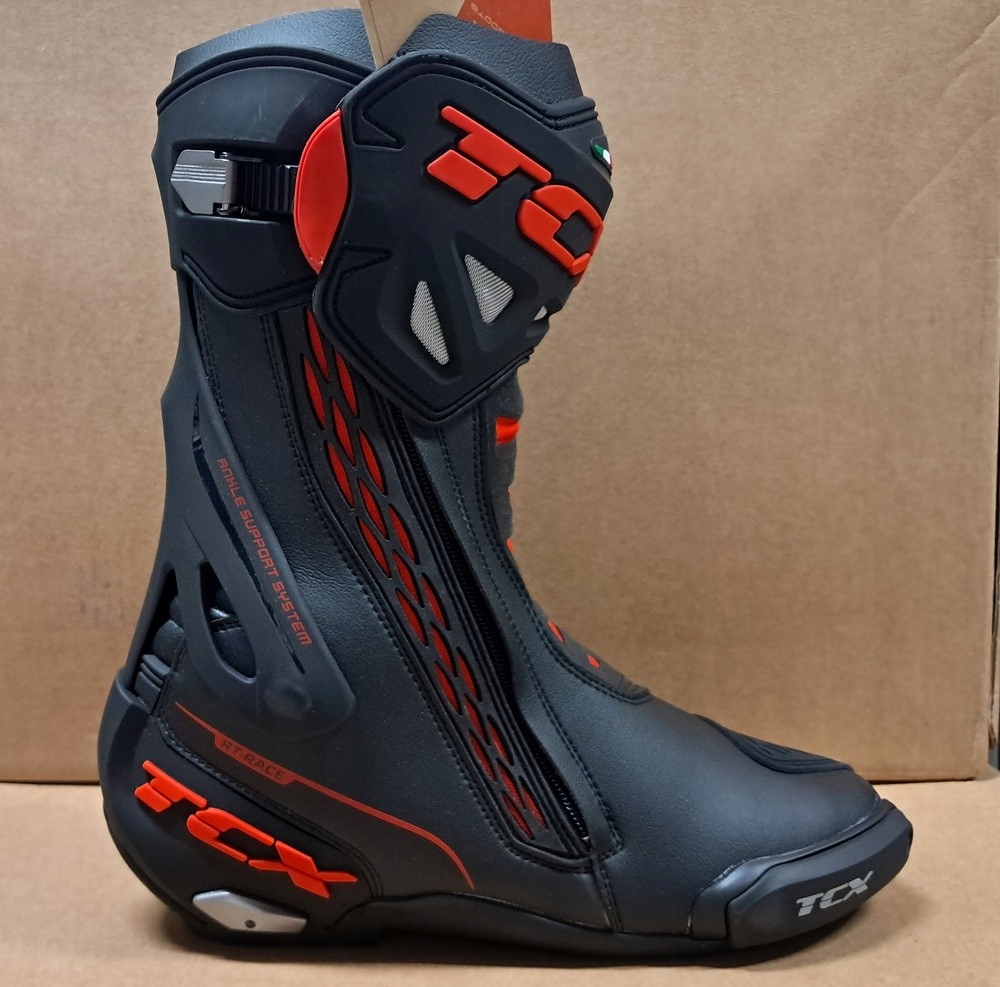 Športové motocyklové topánky Tcx RT-Race Čierno/červené 42