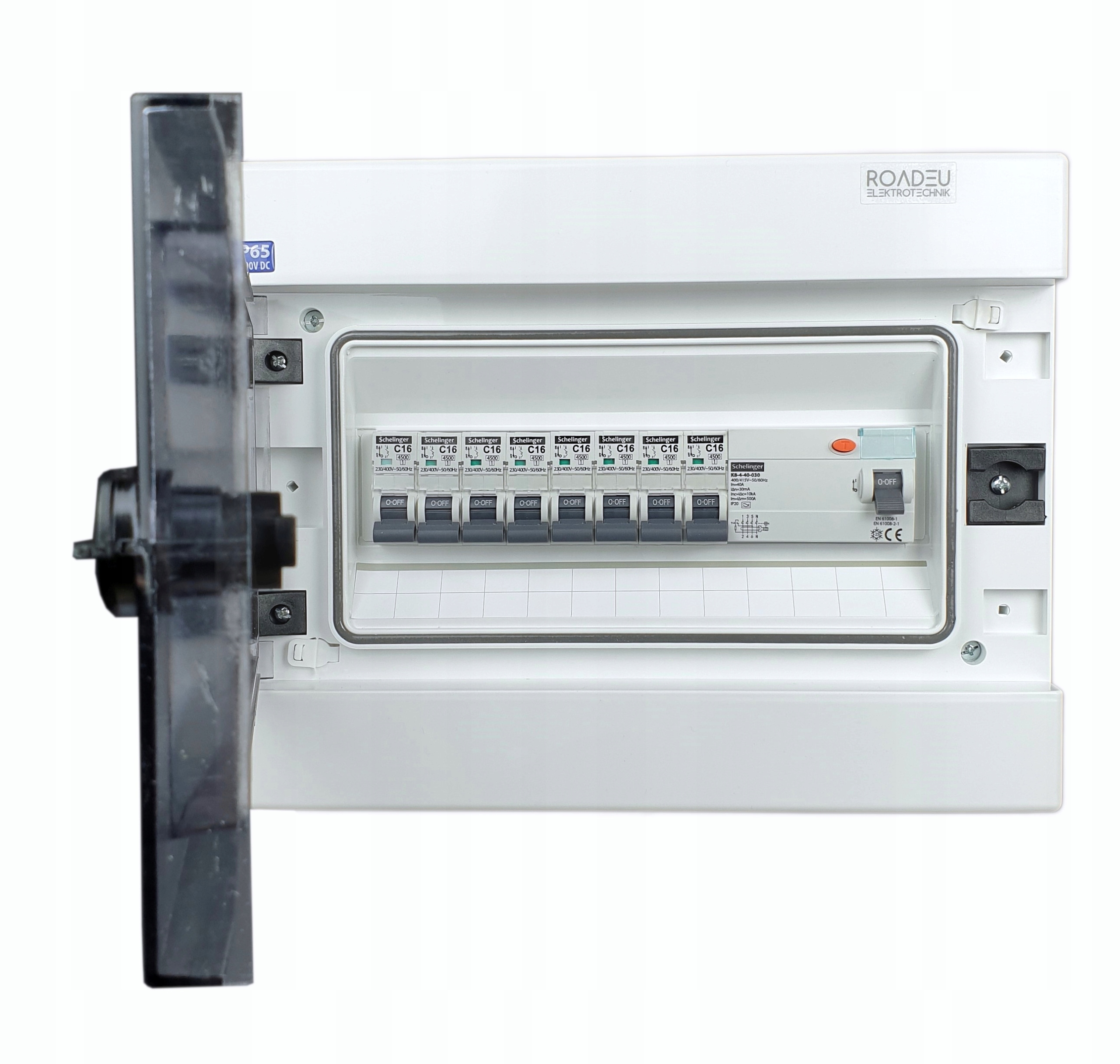 Rozvaděč IP65 vybavený 3F 8x C16 PP40A RH-12