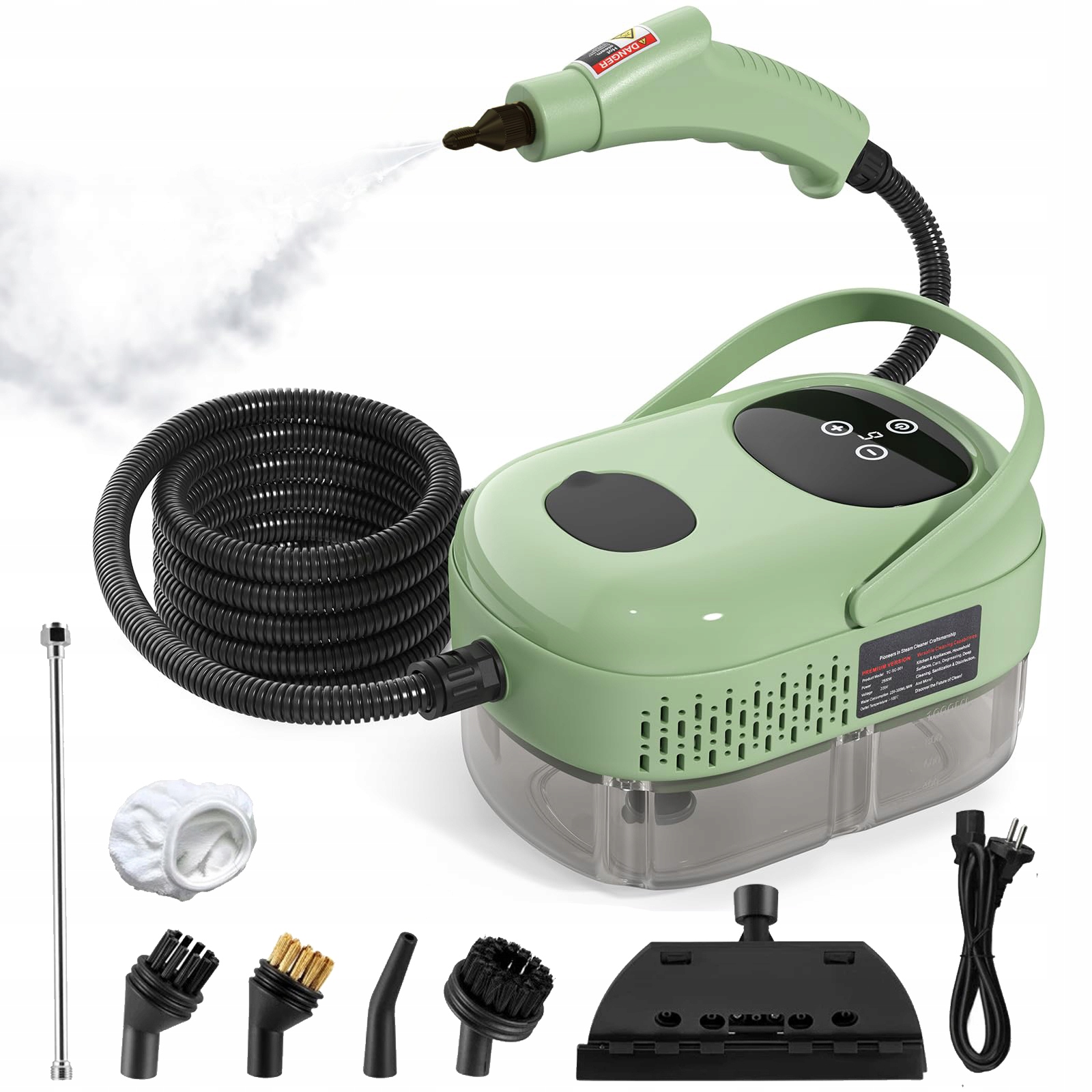 Parní Čistič 1500 W 3.0 Bar Vysavač Ruční Parní Čistič 1000 ml