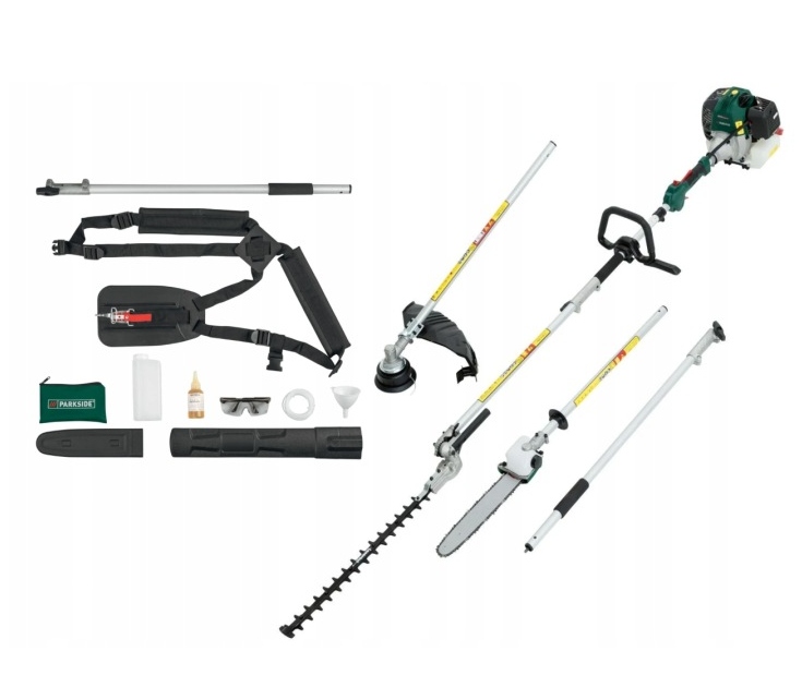Parkside Kosa Spalinowa Podkaszarka Piła Nożyce Zestaw 4w1 1,97KM 43cm Pbk