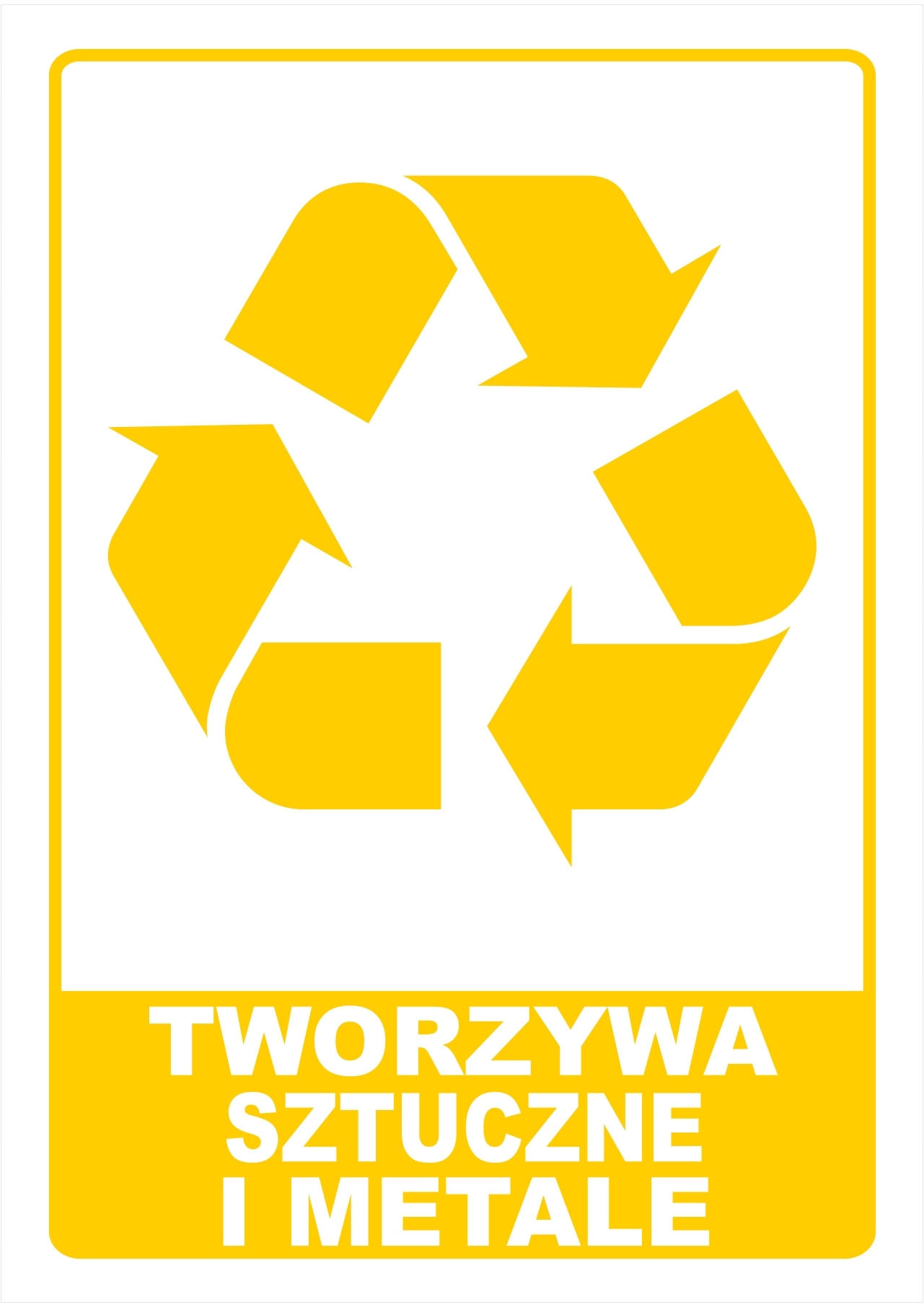 

Naklejka Recykling ~A4 Plastik folia wodoodporna
