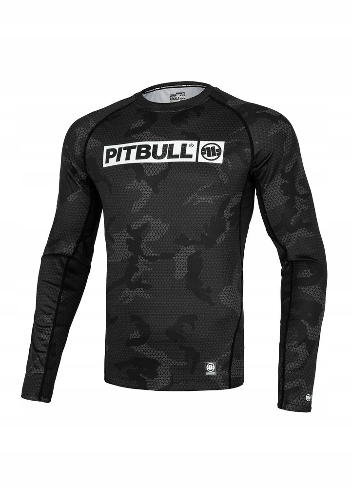 Longsleeve Pit Bull Sportowy Rashguard Net Camo Hilltop II czarny