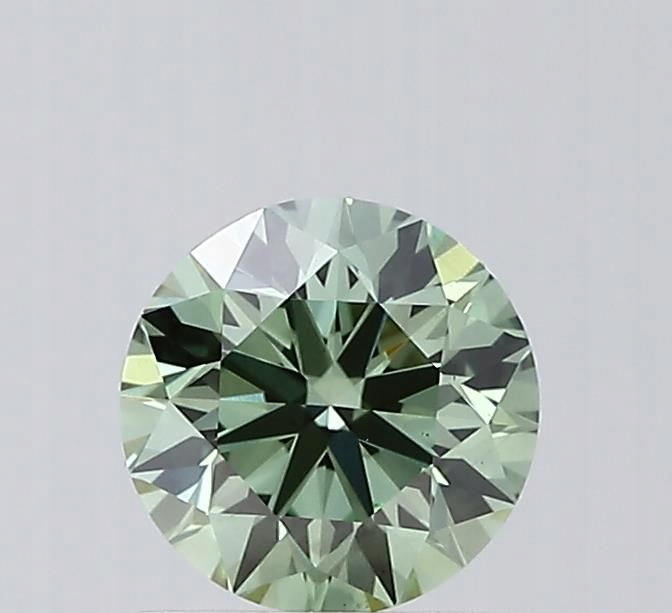 Diament laboratoryjny kolorowy 1.0ct ROUND Fancy Vivid Green VS1 (IGI)