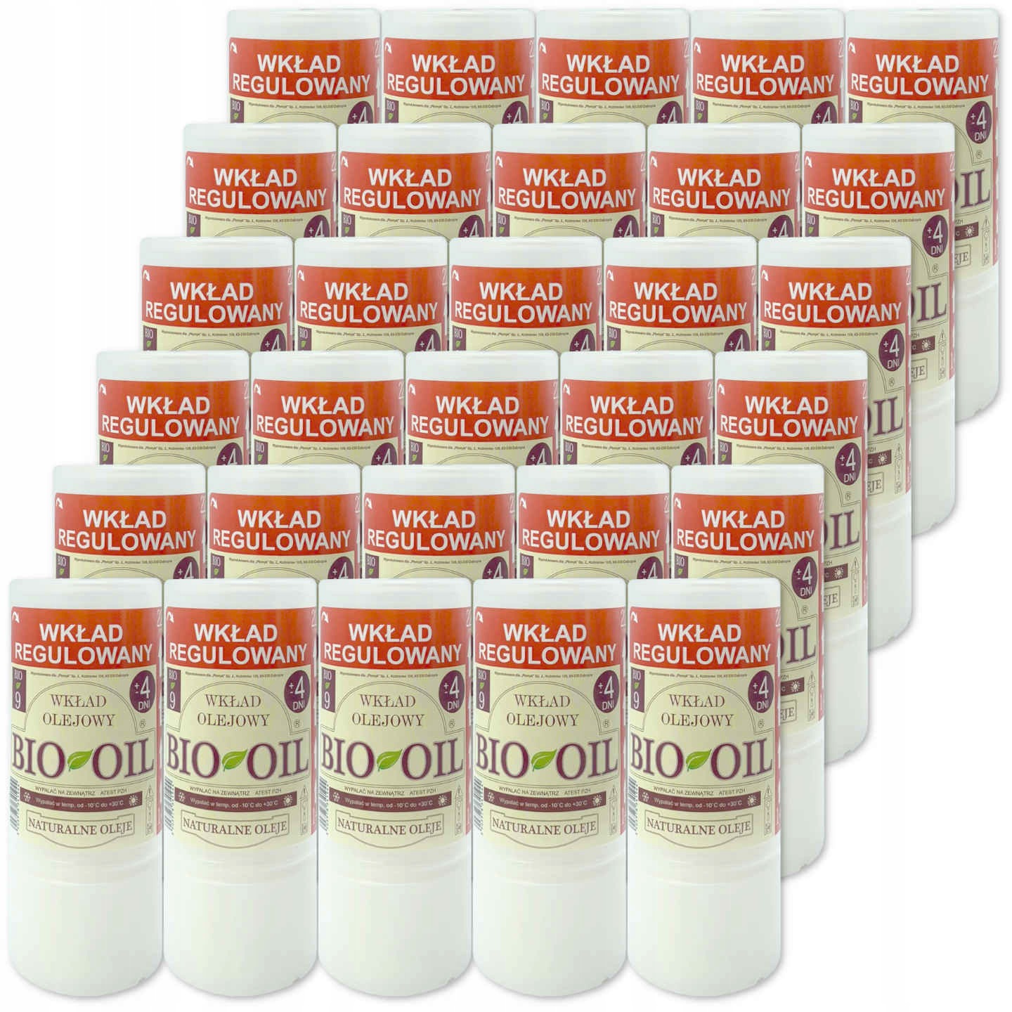 Náplně do hřbitovních svíček olejové Płomyk Bio-oil 9 96h 4 dny 30 kusů
