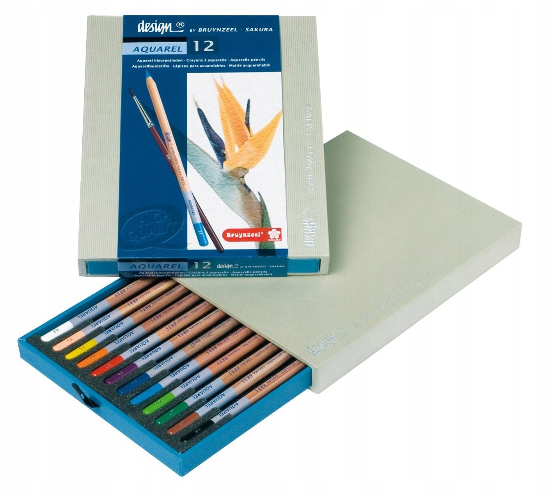 Pastelky akvarelové Bruynzeel Design Aquarel sada 12 barev