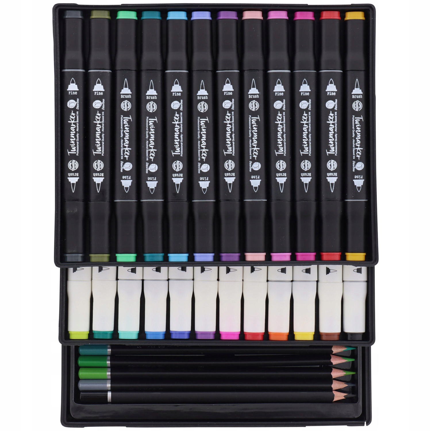 PISAKI PODWÓJNE ALKOHOLOWE WODNE KREDKI TRAVELBOX Marka DecoTime