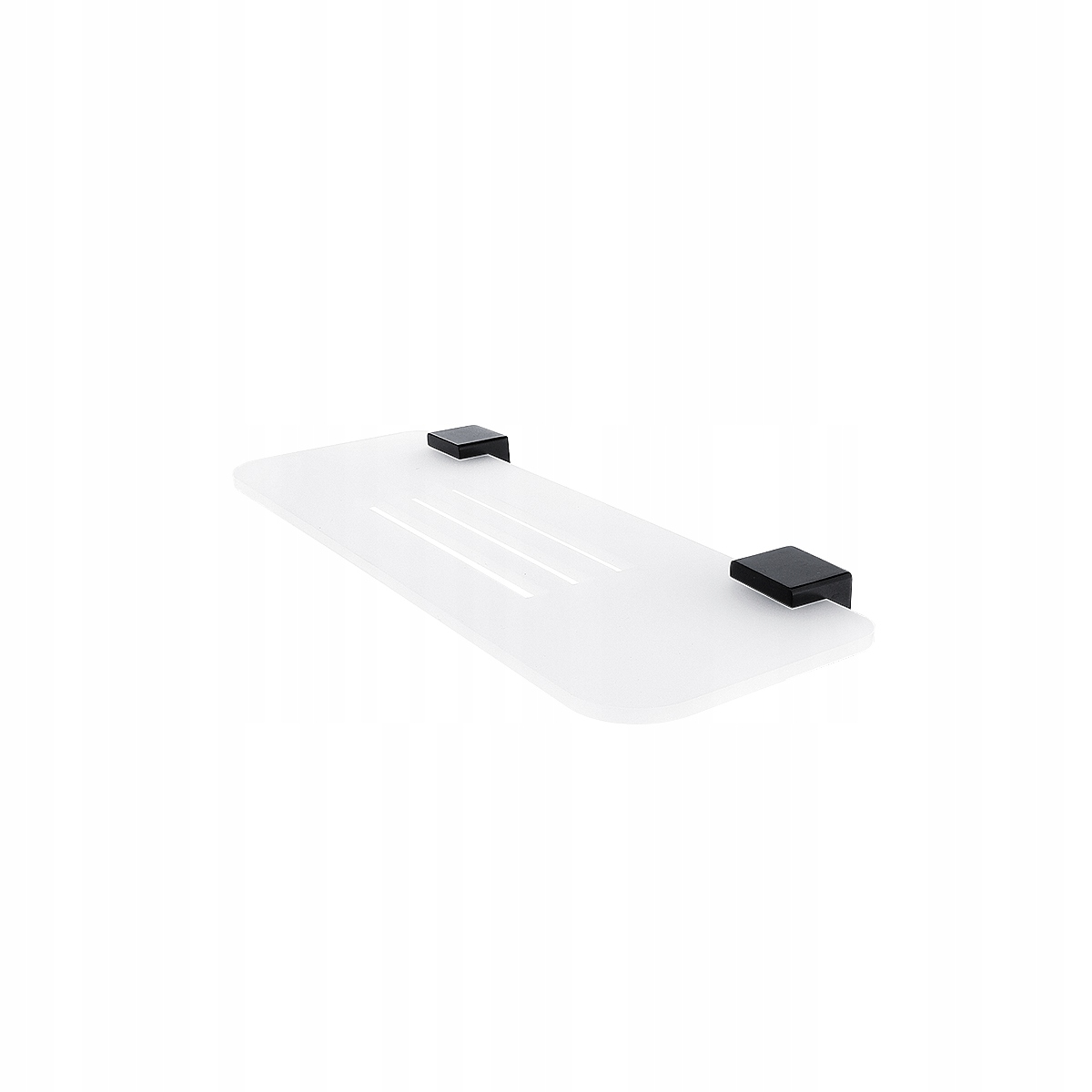 Nimco Kibo Černá police do koupelny bílá plexiglass mat 30 cm Ki-X330-90
