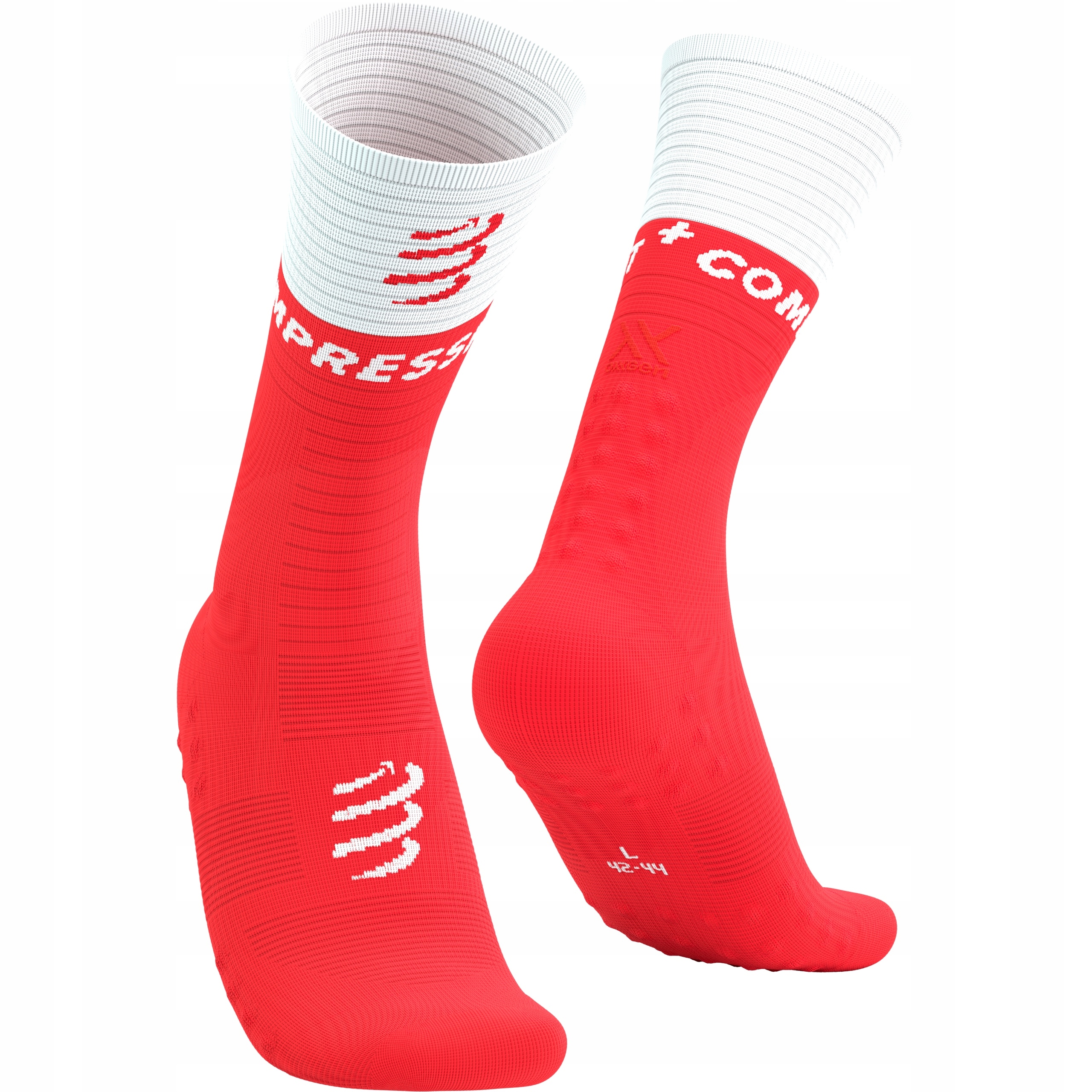 Skarpety Kompresyjne do Biegania Compressport MID Compression V2.0 Red T1