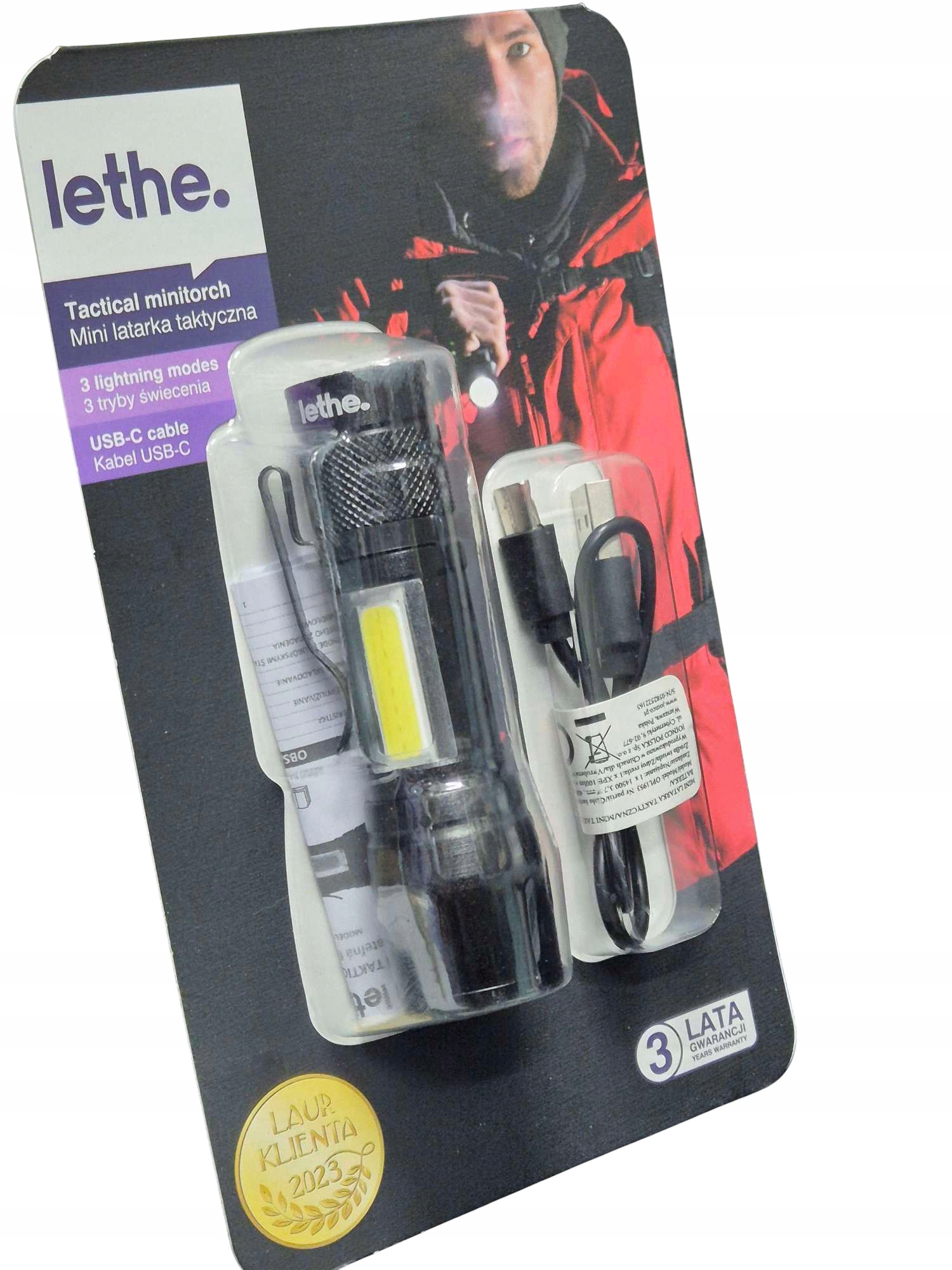 Mini Latarka Taktyczna Lethe Led Usb