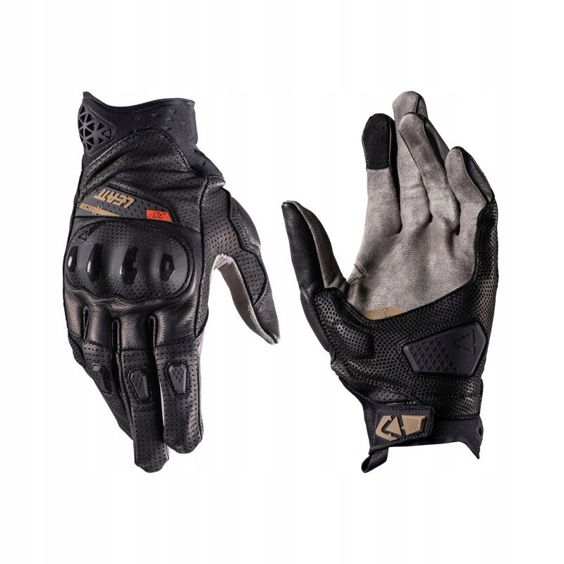 Motocyklové Rukavice Leatt Adv X-flow 8.5 Stealth Short Black Grey M