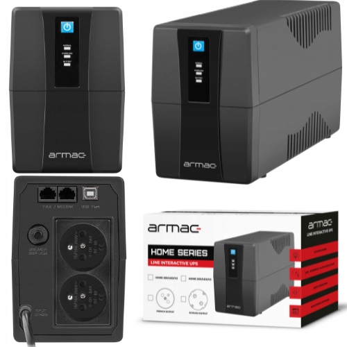 Ups Zasilacz Awaryjny Do Komputera Armac 650VA 2X Usb-b 2XPL 390W