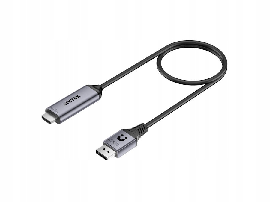 Kabel DisplayPort 1.4 Hdmi 2.1 8K@60Hz Hdr Dsc v1.2a 1,8m Unitek V1616AGY01