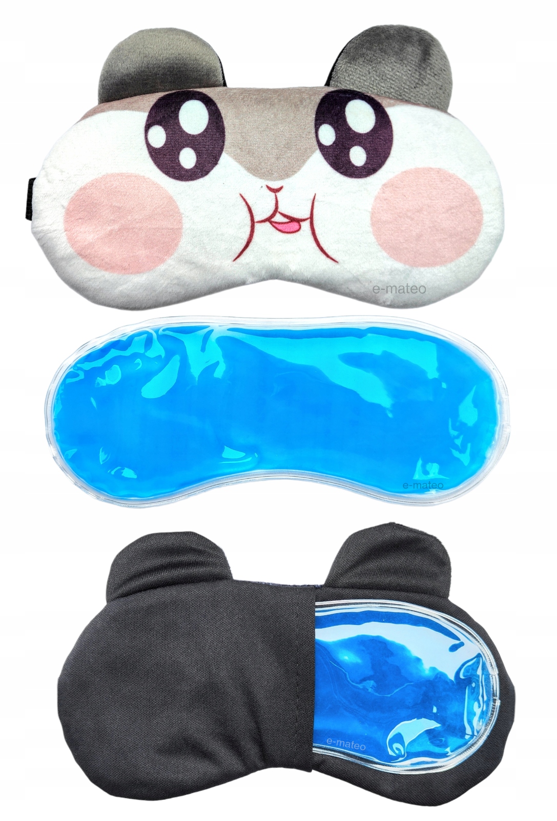 Maska opaska na oczy z żelem do spania chłodząca