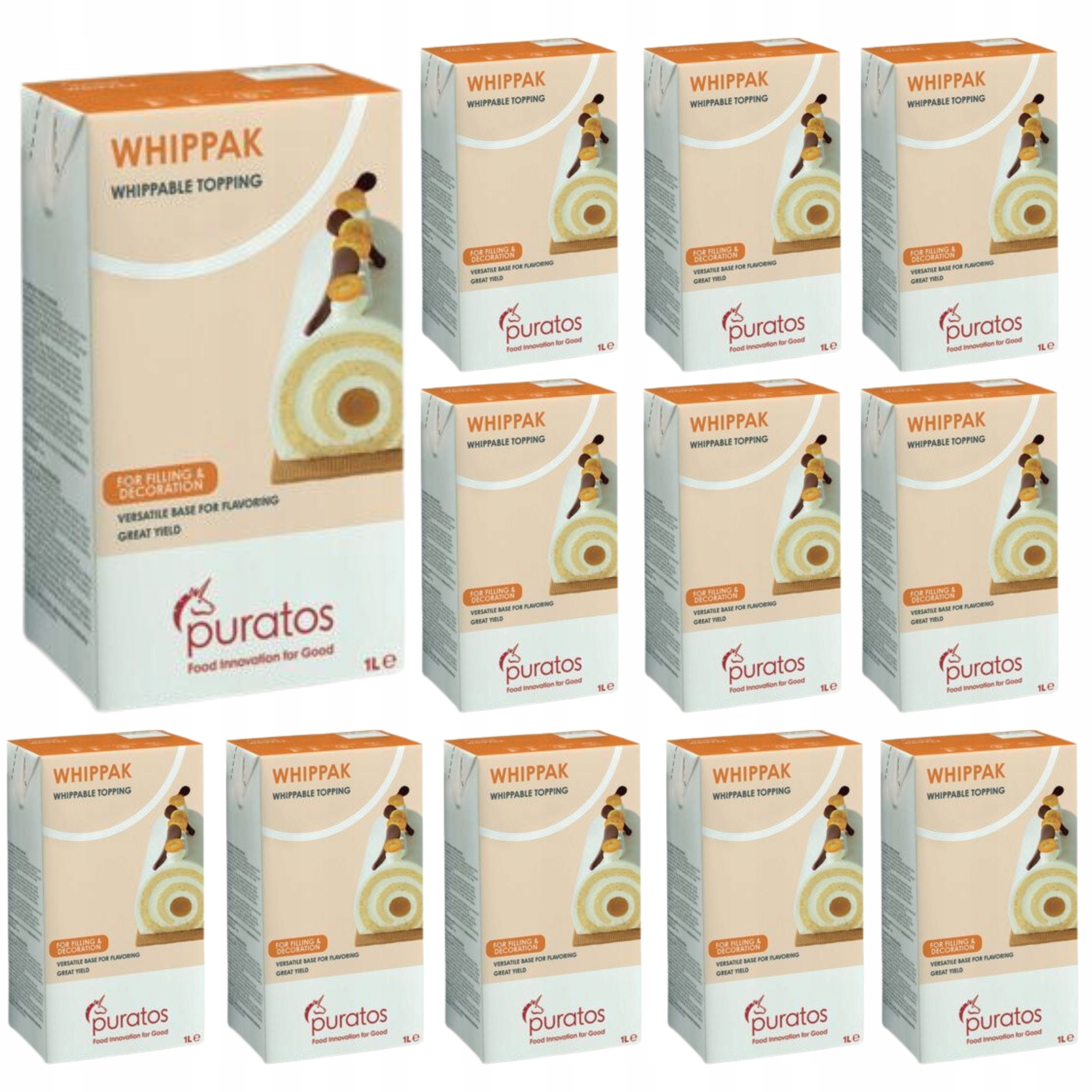 Śmietana Roślinna do Ciast Dekoracyjna 1L x12 12L