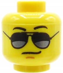 

Lego głowa główka figurki mężczyzna, okulary