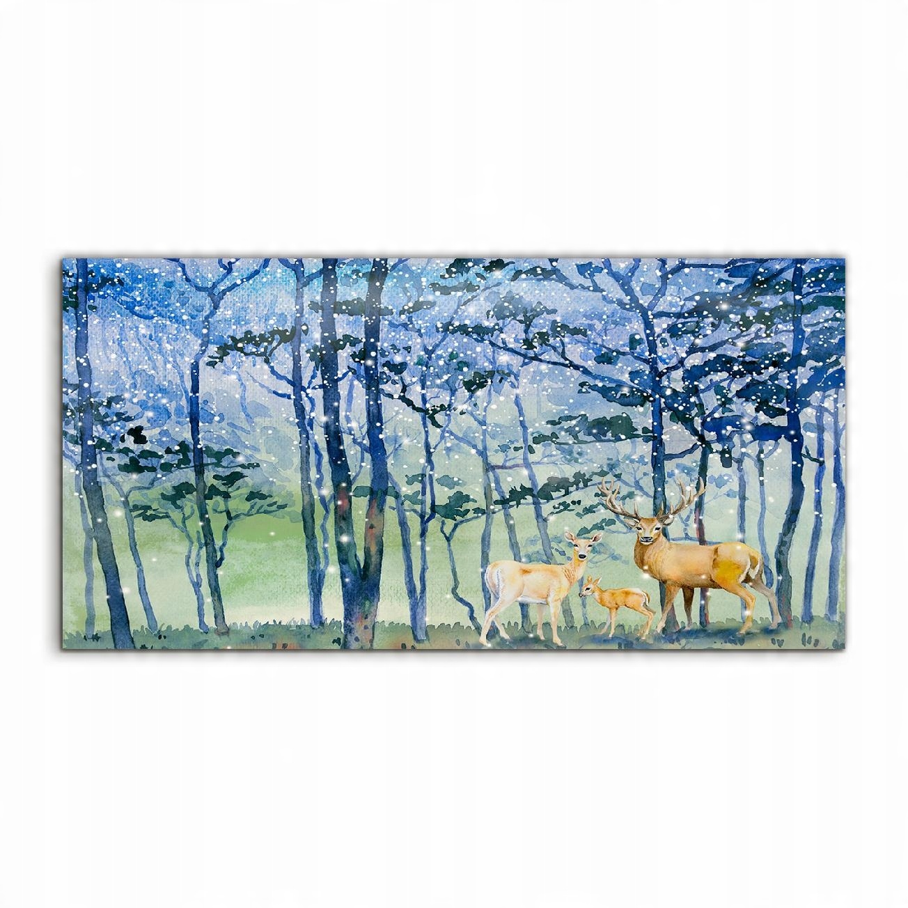 

Fotoobraz 140x70 nowoczesny Śnieg Zima Jeleń Las