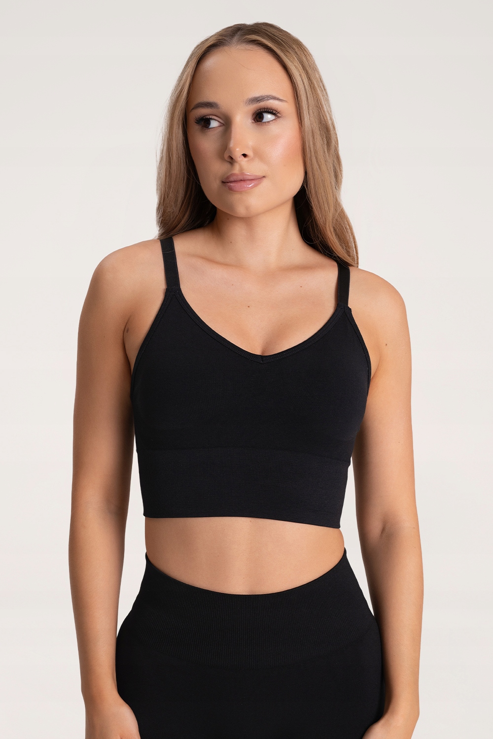 Gym Glamour Biustonosz second skin mid black L