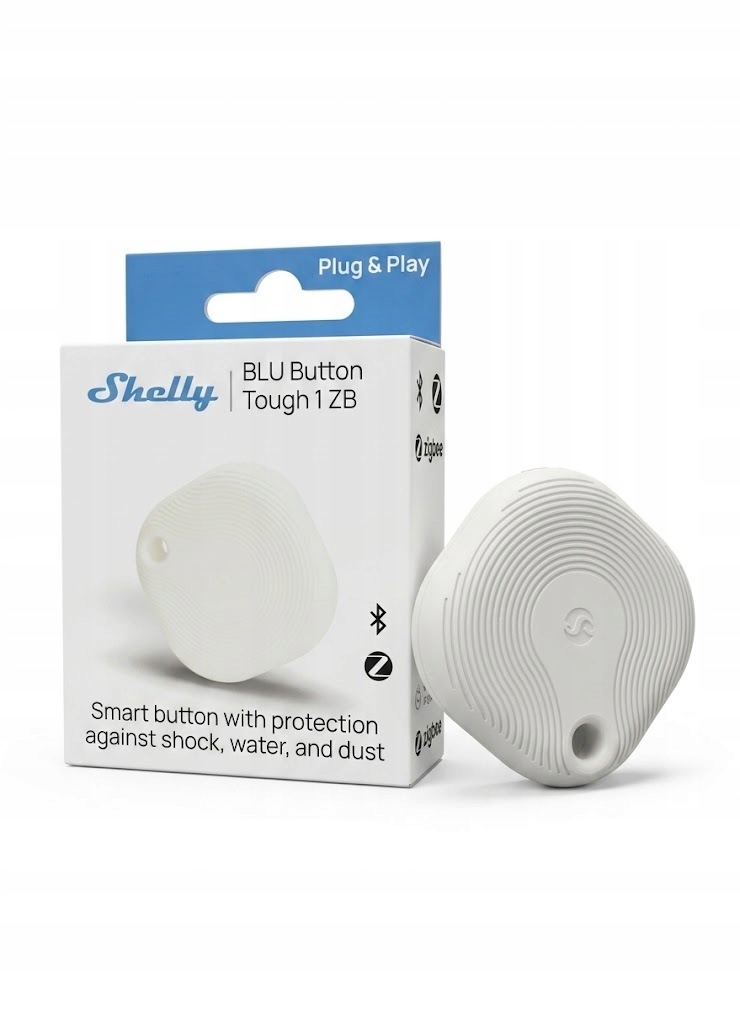 Tlačítko aktivace akce a scén ZigBee Shelly Blu Button Tough 1 Zb Ivory