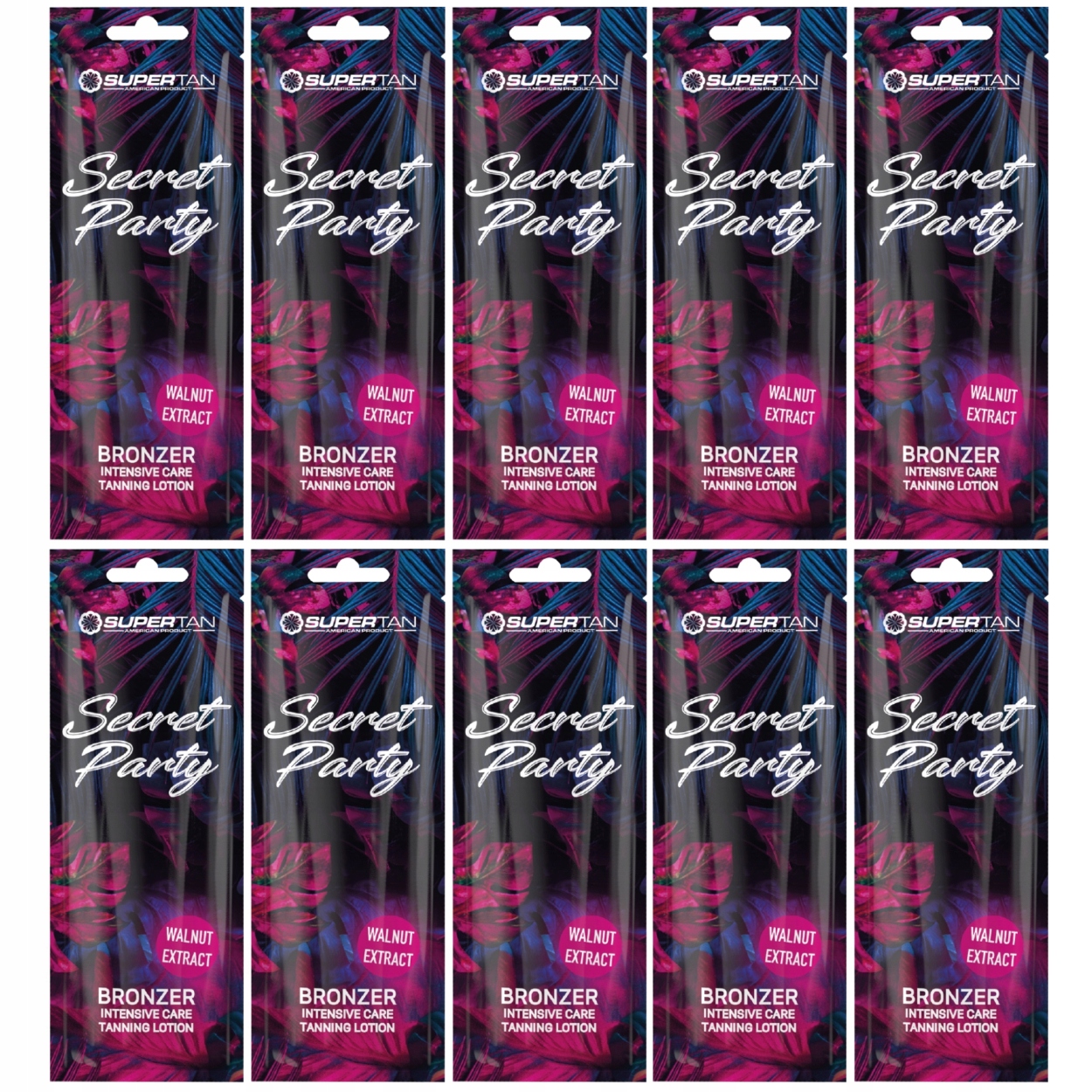 10 x Bronzer a urychlovač opalování Supertan California Secret Party 15 ml