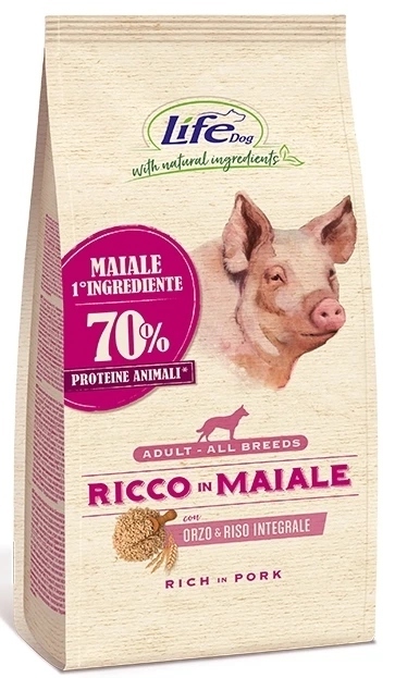 Levně Life Dog Suché Krmivo pro psa Vepřové maso 12 kg