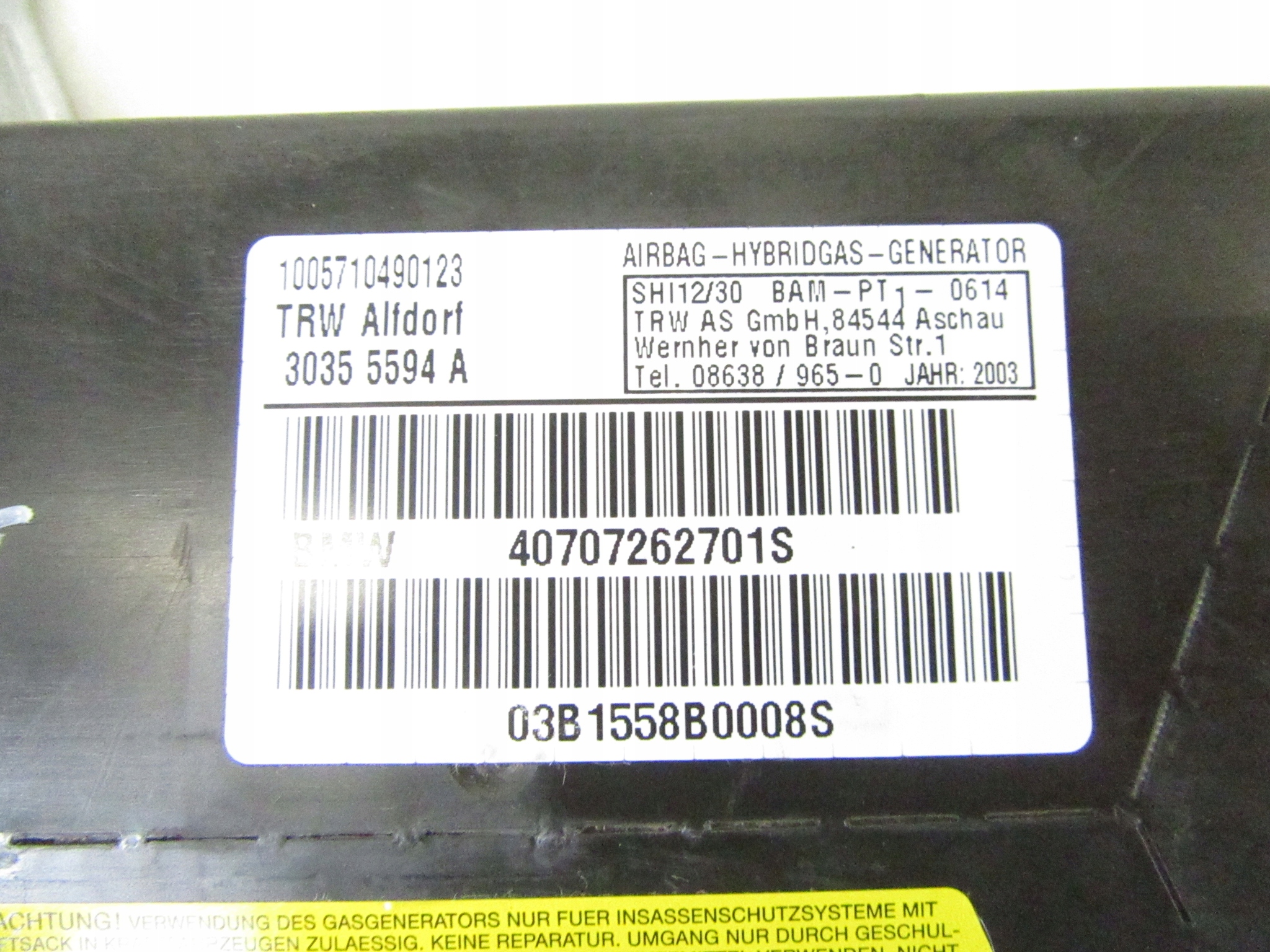 airbag cover airbag left left rear part BMW e53 X5